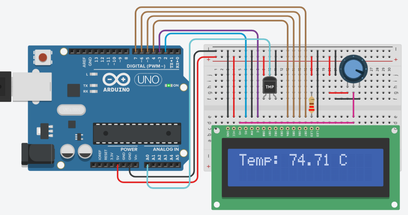 আরডুইনো দিয়ে ডিজিটাল থার্মোমিটার (Digital Thermometer using Arduino ...